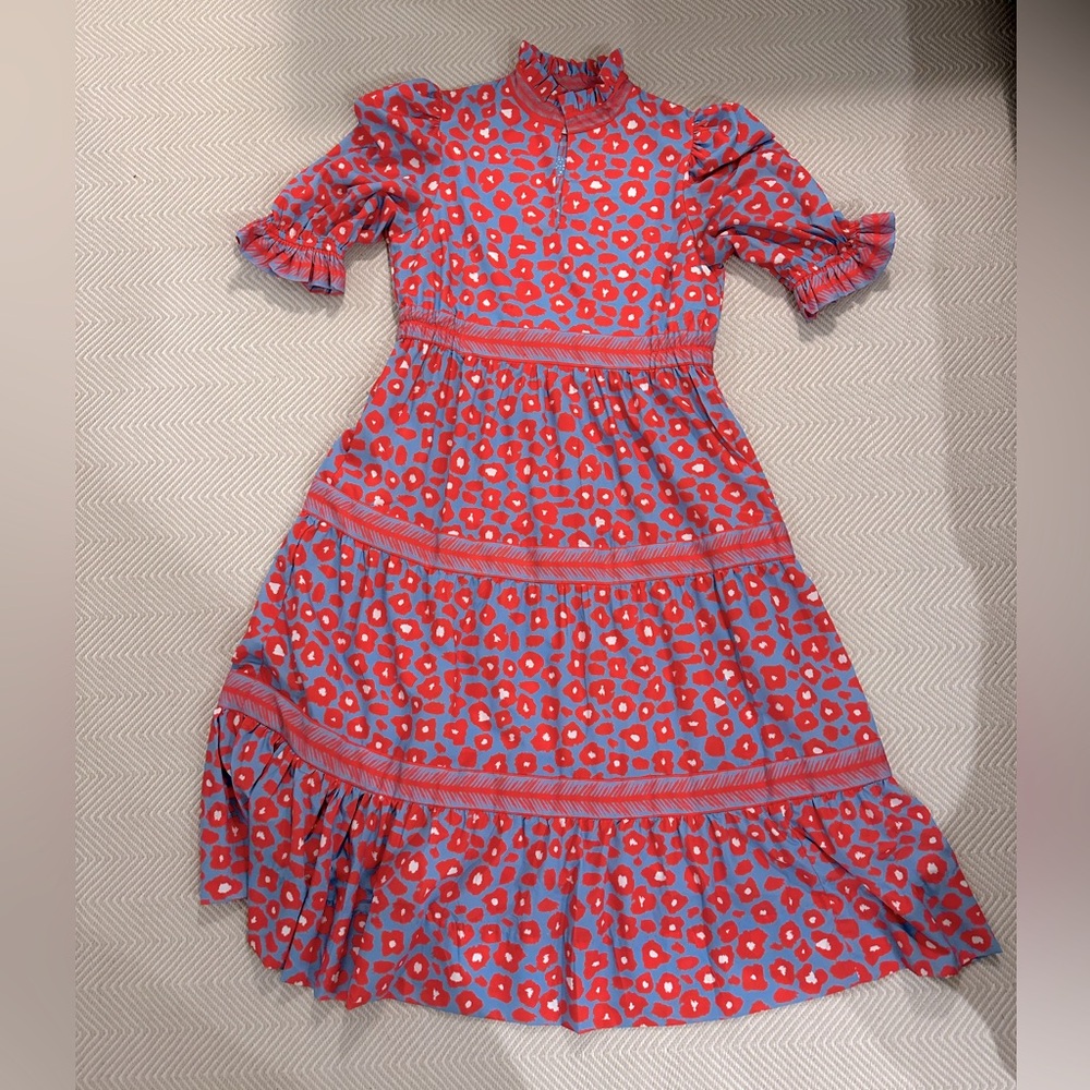 Gretchen Scott - Stretch periwinkle and coral dress